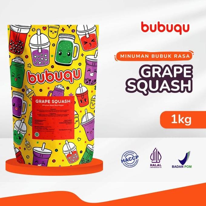 

baru bubuk minuman anggur grape powder drink bubuqu 1 kg - serbuk minuman buah