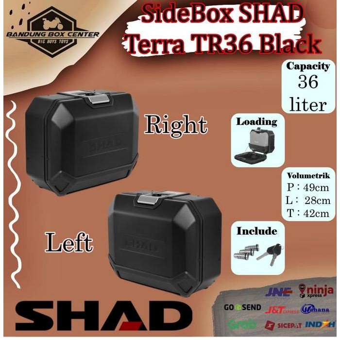 SideBox Shad Terra TR36 Black Side Box Terra TR 36 Box Samping Shad