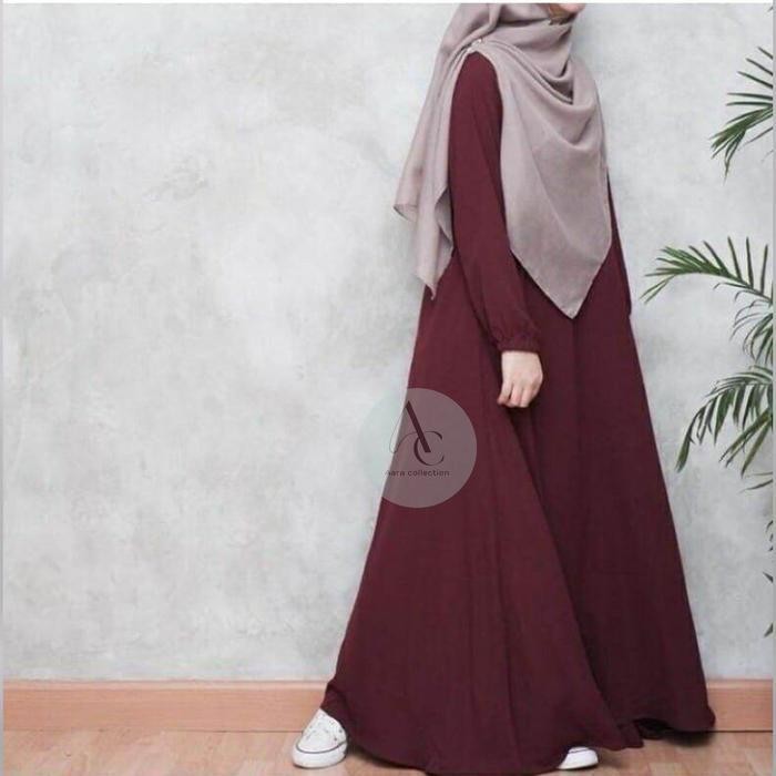 Gki Aara Collection Abaya Turki Wanita Muslim Mewah Santri Remaja Syari Kekinan Wolpis Premium Lenga