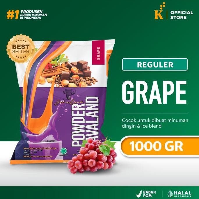 

baru bubuk minuman anggur 1kg - grape flavor bubble drink javaland