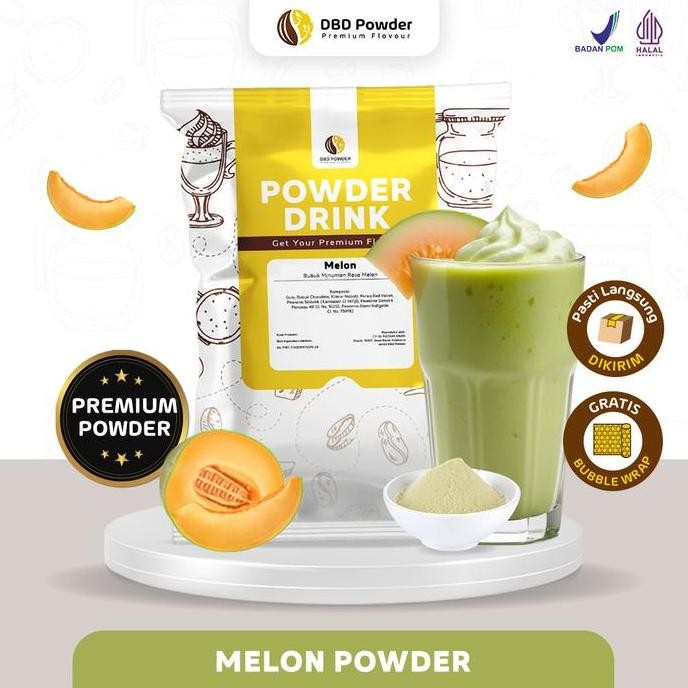 

baru bubuk minuman melon 1kg - powder melon milkshake instan segar