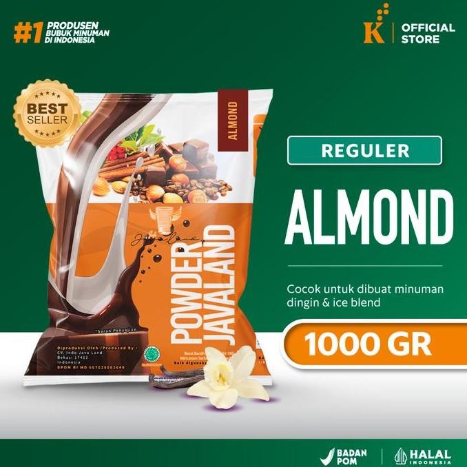 

baru bubuk minuman almond javaland 1kg - powder drink rasa kacang almond premium