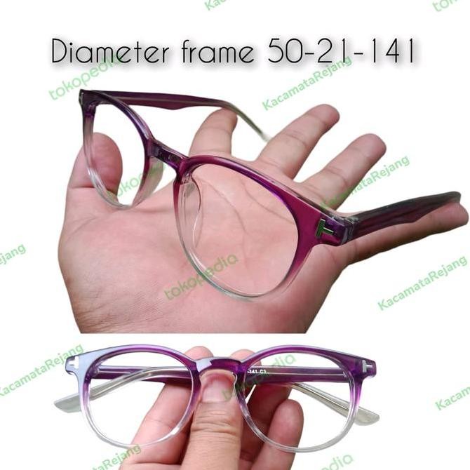 kacamata two tone ungu promo gratis lensa