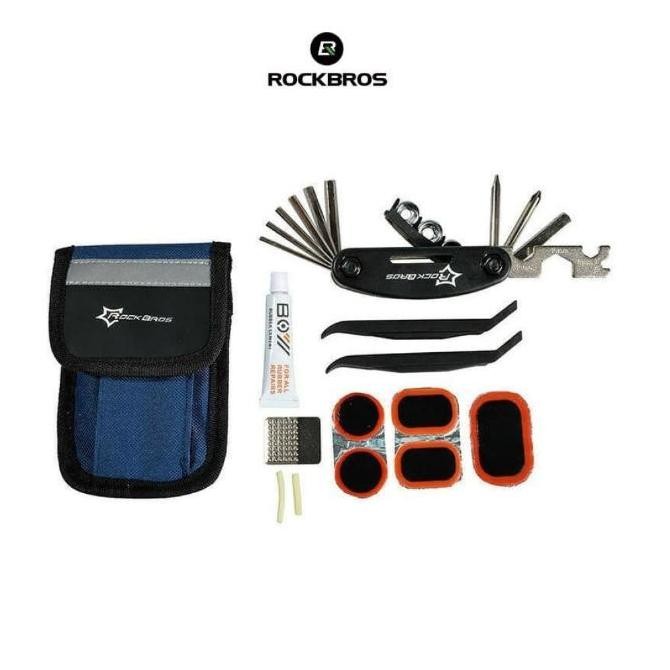 Rockbros Kunci Sepeda Tambal Ban Sepeda Lipat Mtb Road Bike Satu Set