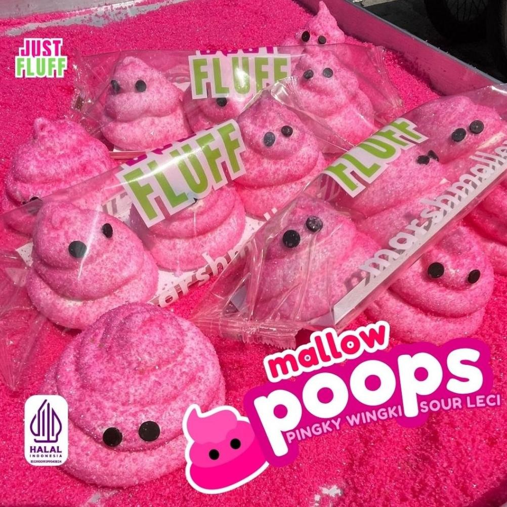 

Marshmallow Poops Pingky Wingy Sour Leci JUSTFLUFF [HALAL] [3 pcs]
