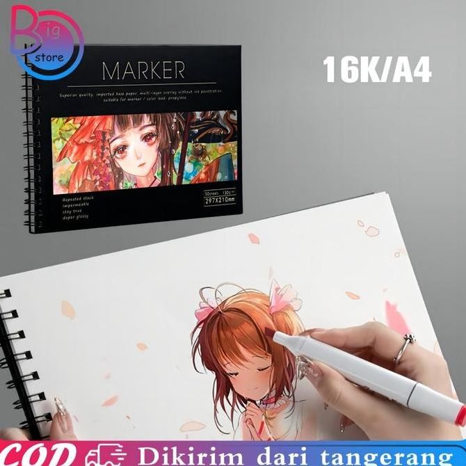 Sale Marker Pad Sketchbook 50 Sheets No Penetration Drawing Paper Untuk Marker Pen