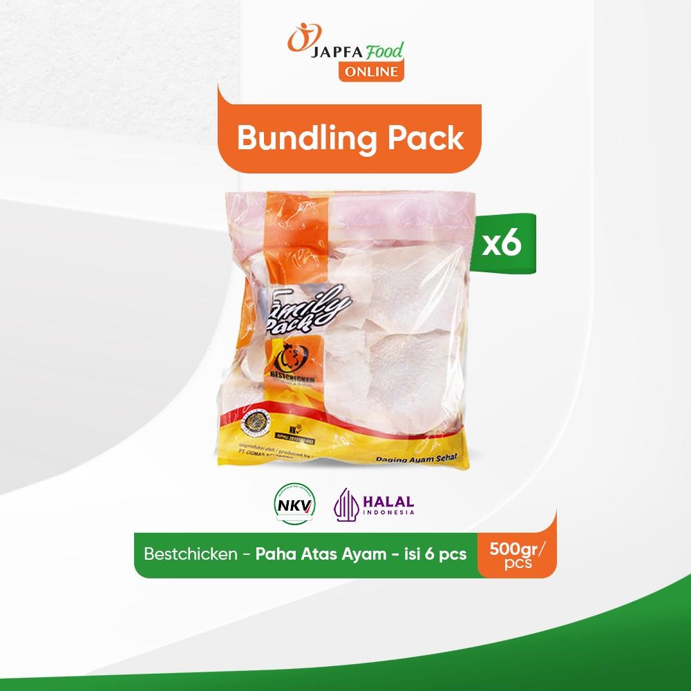 

Bestchicken Bundling Hemat Paha Atas Ayam 500 gr - Isi 6 pack