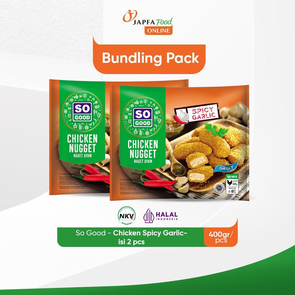 

So Good Chicken Nugget Spicy Garlic 400gr - Isi 2 pack
