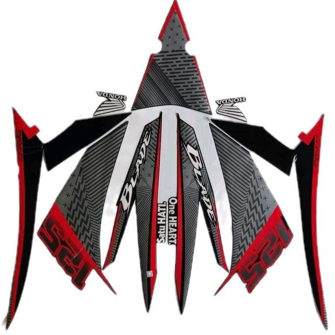TERLARIS STIKER STRIPING MOTOR BLADE 125 2016 HITAM MERAH LIST BODY MOTOR STANDAR HONDA BERKUALITAS 