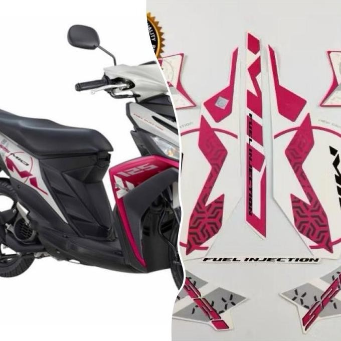 READY STIKER STRIPING LIST BODY FULL SET MOTOR YAMAHA MIO M3 2015 PINK