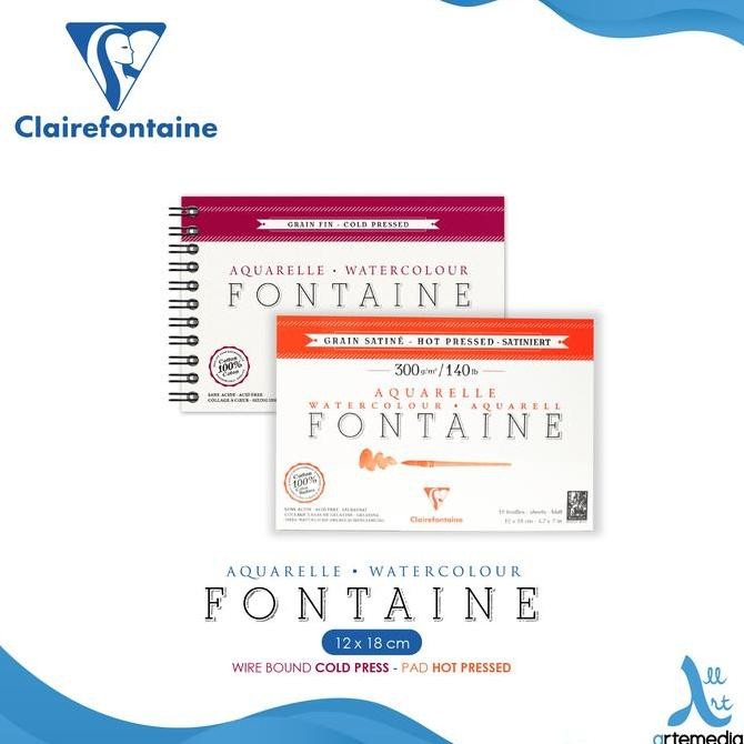 

Sale Kertas Cat Air Clairefontaine Fontaine 12X18Cm Watercolor Paper