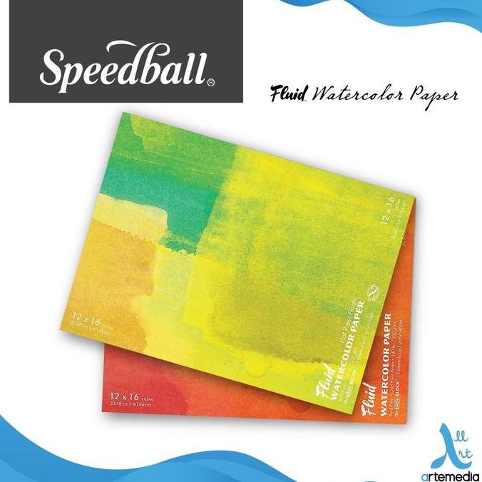 

NEW Kertas Cat Air Fluid Speedball 12'x16' Watercolor Paper Blocks