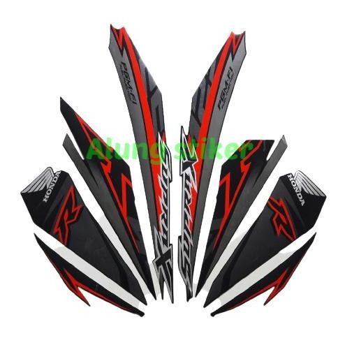 TERLARIS STICKER STRIPING HONDA SUPRA X 125 FI 2018 HITAM