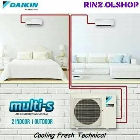 TERBARU - AC DAIKIN MULTI S / 2 MKC 30 QVM4 1/2PK+ 1/2PK INVERTER 2INDOOR