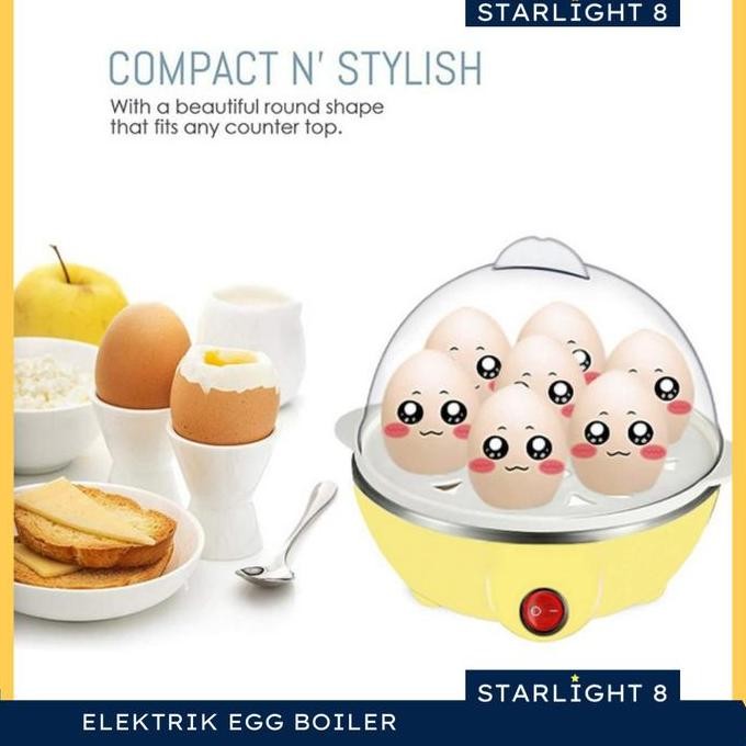 Alat Rebus Telur Elektrik Egg Boiler Matang / Setengah Matang 350W