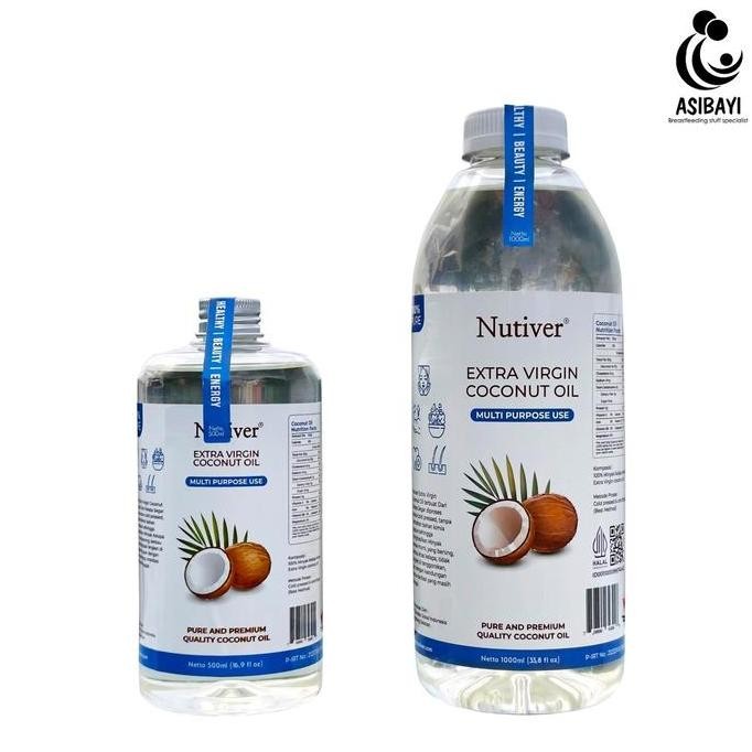 

Nutiver Extra VCO Virgin Coconut Oil Cold Pressed USDA Organic Organik Pure