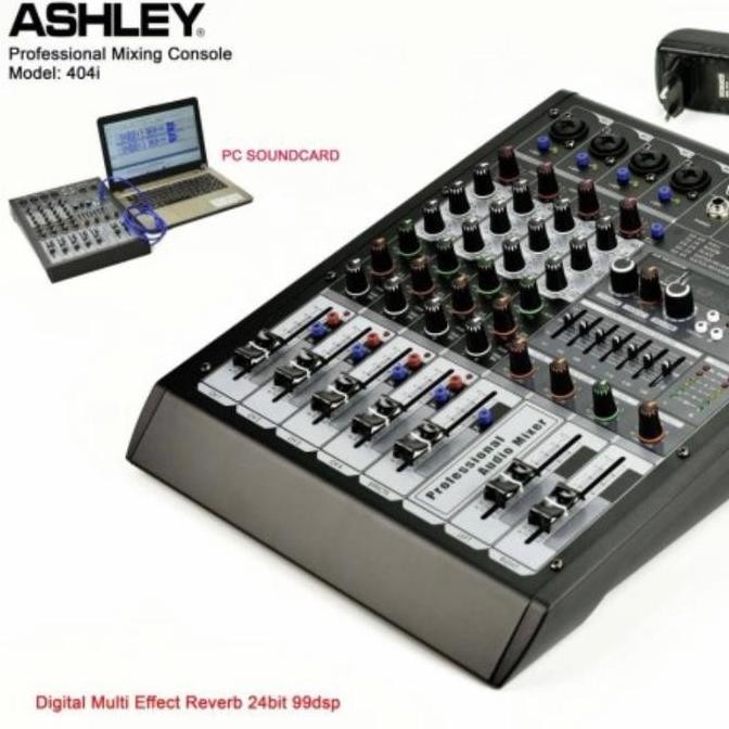 Mixer Audio ASHLEY 404i ORIGINAL 4 CHENNEL Equalizer Monitor Amplifier
