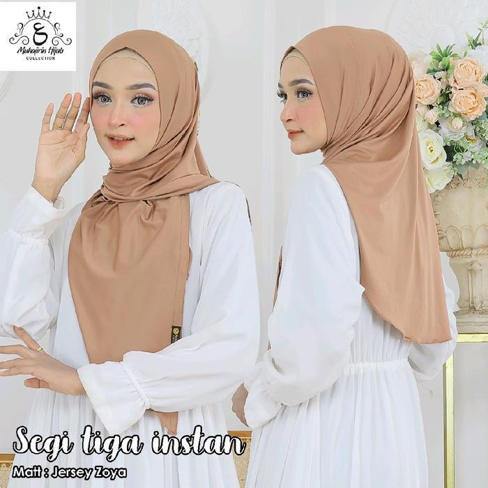 RHS Muhajirin Hijab - Kerudung nyaman panjang SEGITIGA INSTAN JERSEY ZOYA PREMIUM  jilbab muslim Har