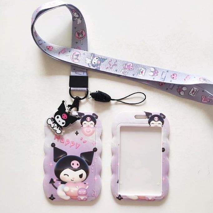 

New Cute Sanrio Mascot ID Card Holder Name Tag Lanyard / Kalung Wadah Kartu Identitas Sanrio Lucu 6 / Hello Kitty Cinnamoroll My Melody Pachacco Kuromi