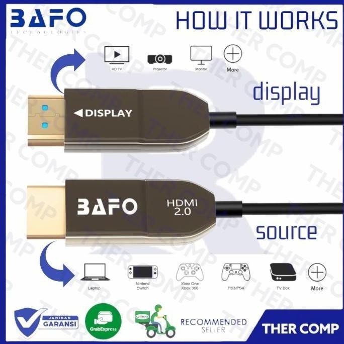 ORIGINAL BAFO Kabel HDMI Fiber Optic / Optik (FO) 80 Meter murah
