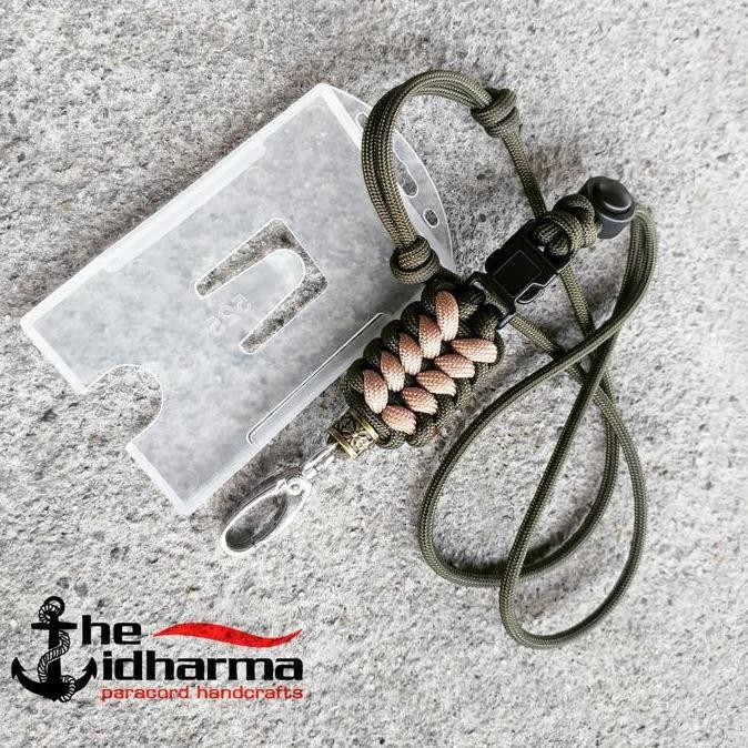 

New Lanyard Name Tag ID Card Holder Tempat Kartu Tali Paracord