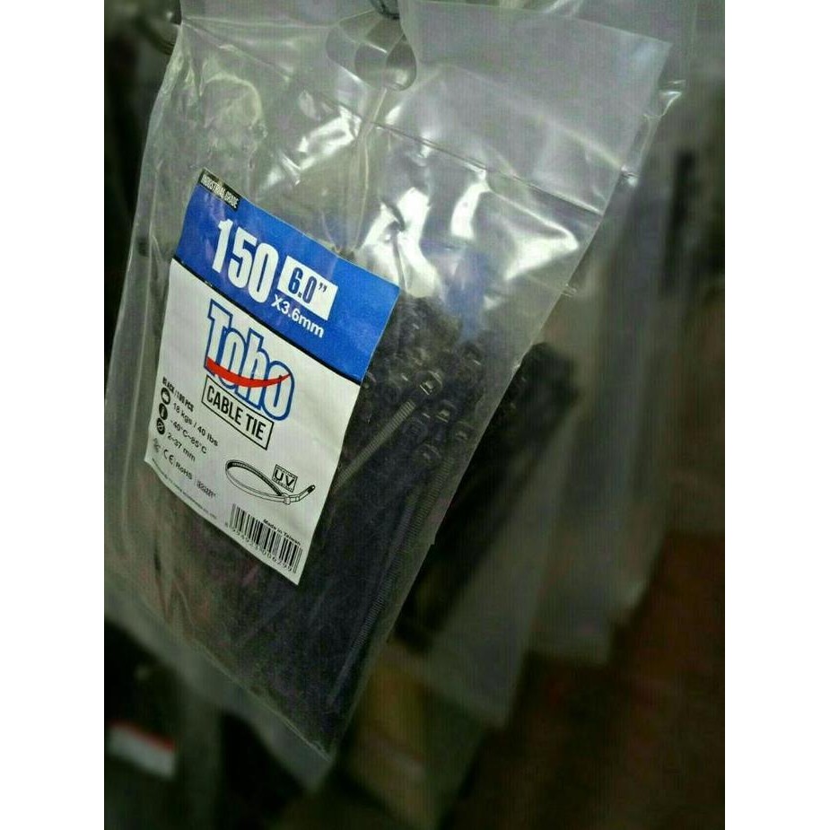 

New Cabel Ties / Kabel Ties TOHO 150x3.6mm 6" 15cm Hitam