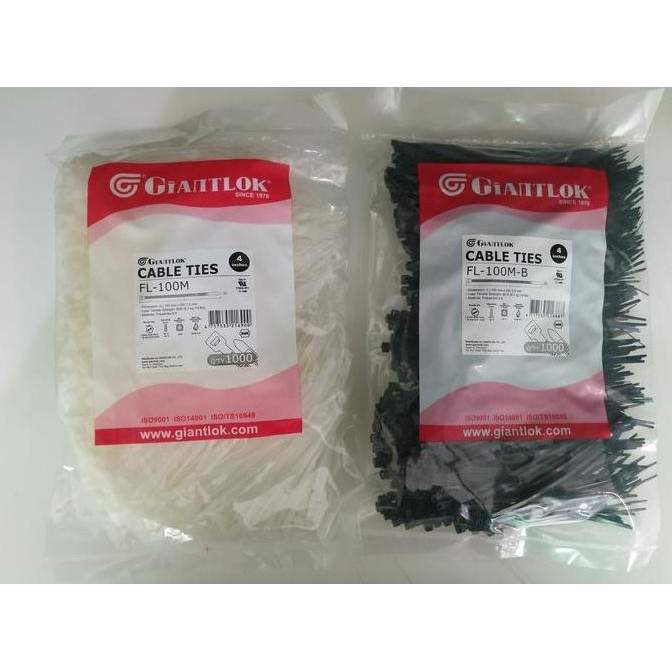 

New Cable Ties GIANTLOK FE/FL-100M (lebar 2,5 mm) 1000pcs/pak