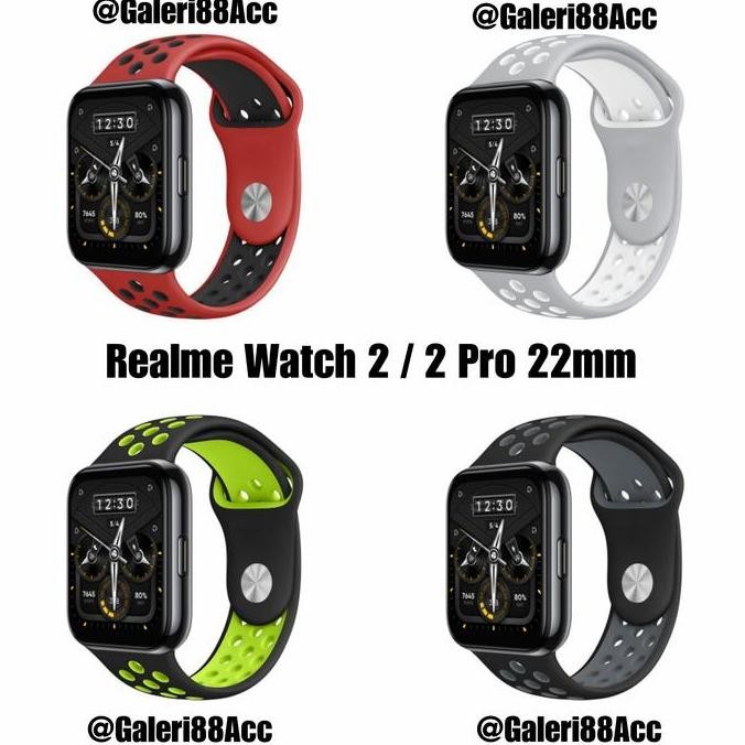 TERMURAH - Strap Realme Watch 2 / Realme Watch 2 Pro - Nike Rubber Silicon Sporty