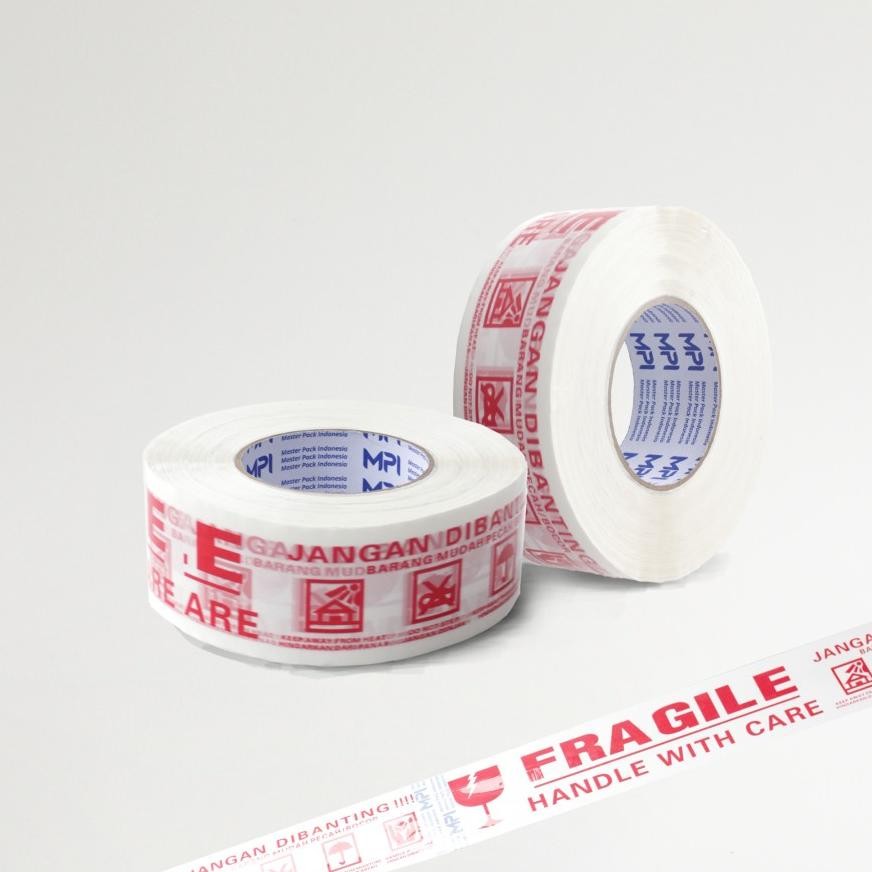 

Rd1- Lakban Fragile Putih Jangan Dibanting Jumbo 48Mmx300 Yard Mpi Murah