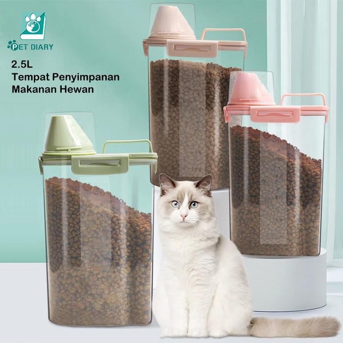 

DMS 2.5L Tempat Penyimpanan Makanan Hewan Peliharaan Toples Makanan Kucing Anjing