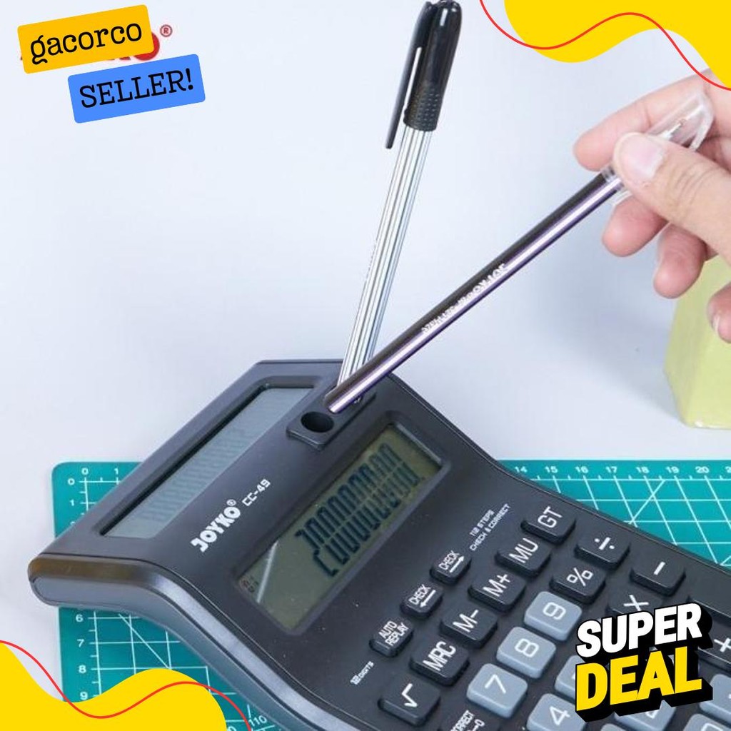 

Kalkulator Dagang 2 Layar Cc 49 Dual Display Calculator 12 Digit Joyko (Gratis Baterai) Diskon Setengah Harga