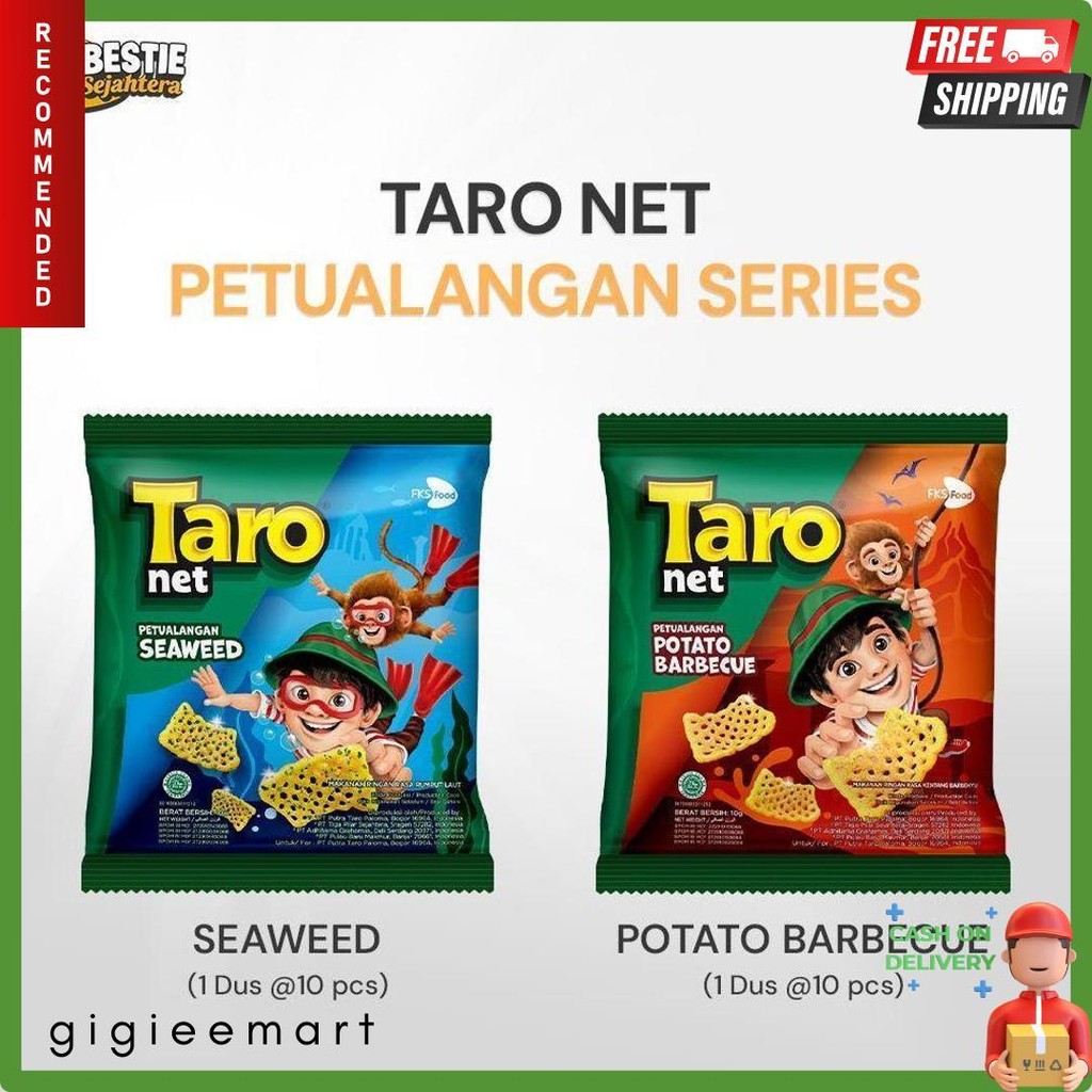 

Taro - Seaweed - Small Pack - 1 Karton (4Renceng) - 40 Pcs - 17Gr Diskon Setengah Harga