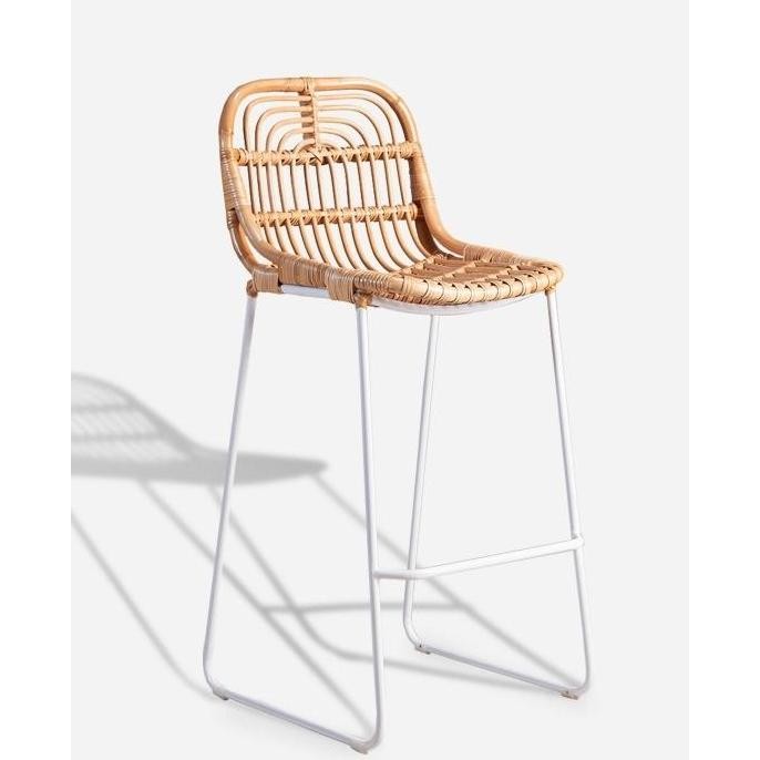 Kursi Bar Aitor Barstool Kafe Resto Dapur Rotan Honey Rattan Kitchen