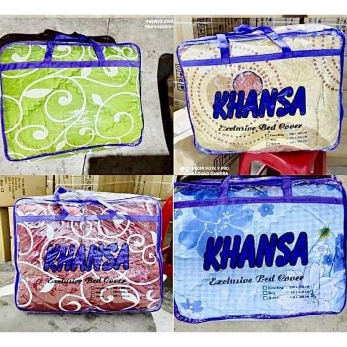 1Set Sprei Bed Cover Khansa Uk.180x200cm