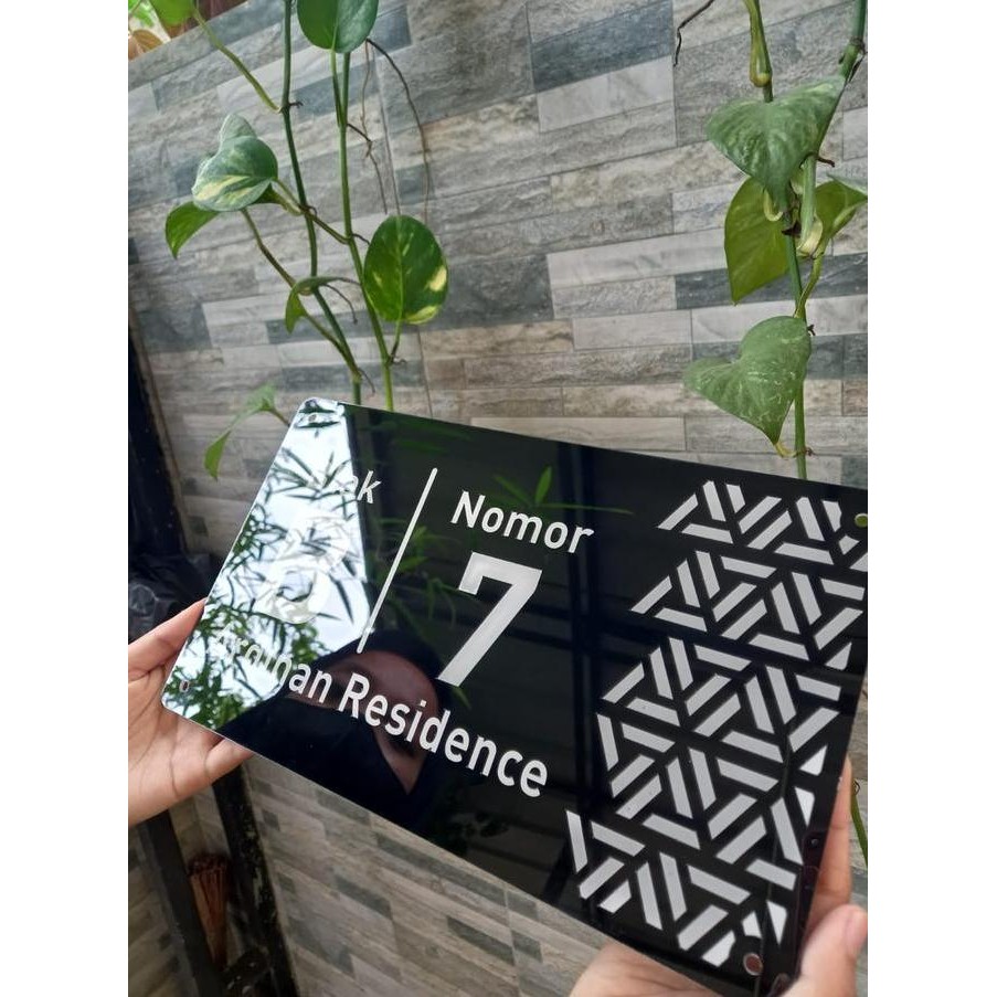 Papan Nomor Rumah | No Rumah Acrylic Akrilik Type Aesthetic Minimalis