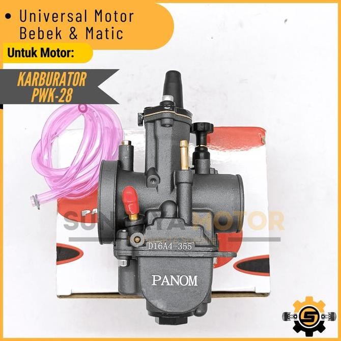 CARBURATOR KARBU ORIGINAL PANOM PWK 28 KARBURATOR RACING PWK28 HITAM UNIVERSAL KARBULATOR CARBU ORI 