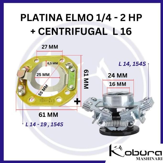 Platina Tanduk Centrifugal Set L19, Platina Elektromotor Centrifugal Set L 14 - L 16 - L 17, Platina