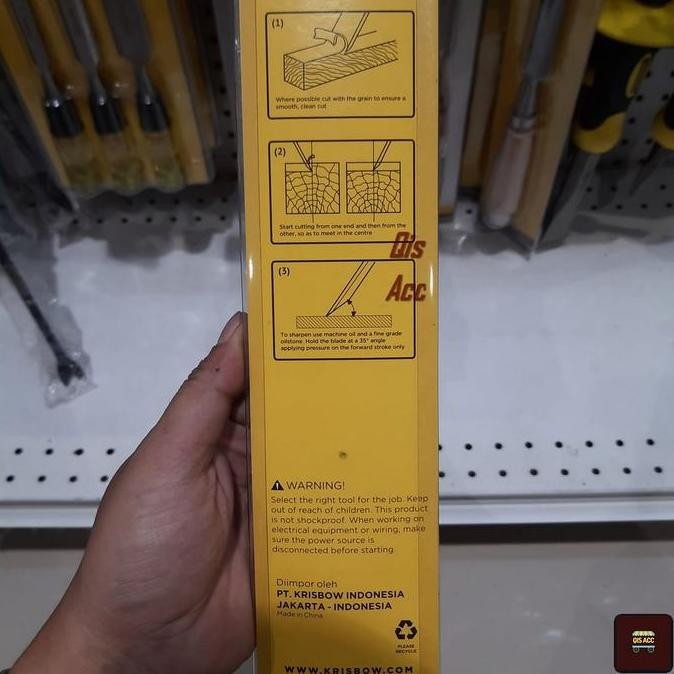 KRISBOW Wood Chisel Pahat Kayu 12 Mm LRWC12