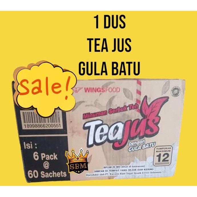 

1 Dus ~ Sbm Tea Jus Gula Batu Powder Drink Sachet ( 8 Gr / 1 Dus / 360 Sachet ) Minuman Manis