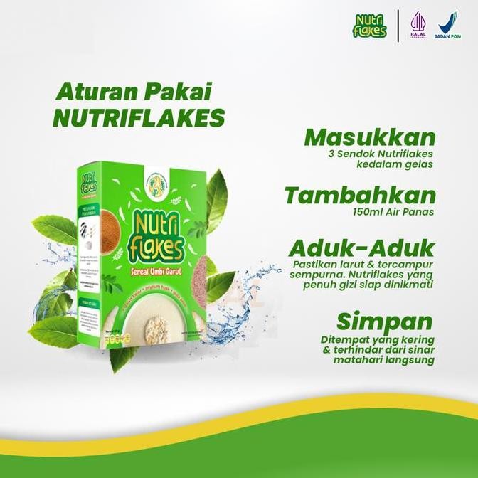 

Nutriflakes Sachet - Minuman Serbuk Umbi Garut Redakan Maag & Gerd Asli