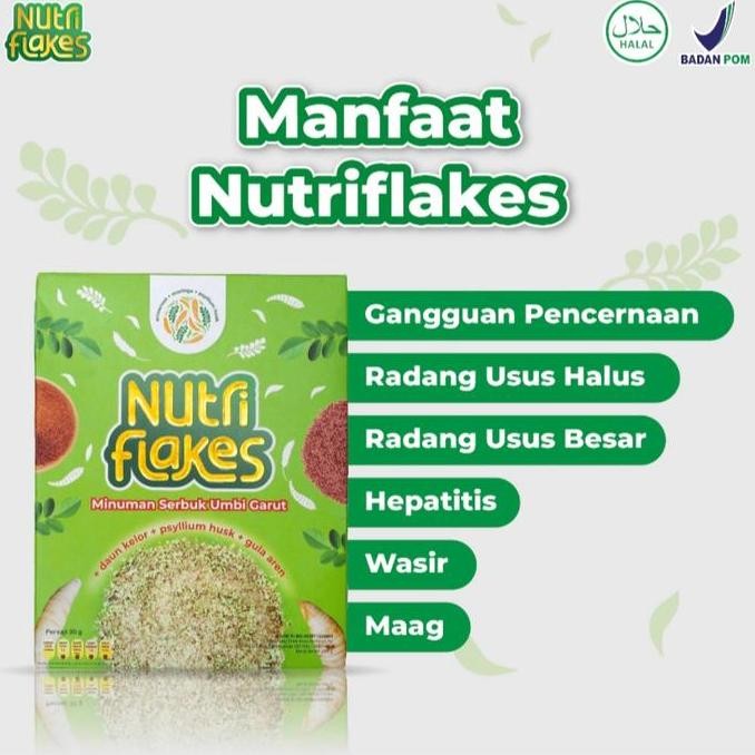 

Nutriflakes Umbi Garut With Psyllium Husk & Kelor 280G | Sereal Tinggi Serat Asli