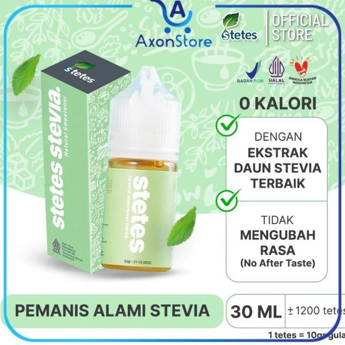 

STETES Stevia Natural Sweetener 30ML Pemanis Bahan Alami Nol Kal Kemasan Praktis 30 ml