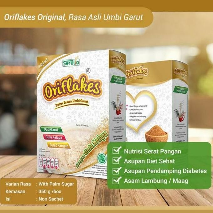 

Oriflakes Sereal Umbi Garut Rasa Original 350G | Sereal Herbal Maag Gerd Asli