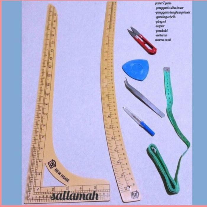 

Penggaris Pola Jahit 1 Set Alat Jahit Paket Kumplit Isi 7 Jenis Alat Jahit