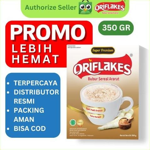 

Oriflakes Gastro Original 350Gr - Sereal Umbi Garut Untuk Asam Lambung & Maag Asli