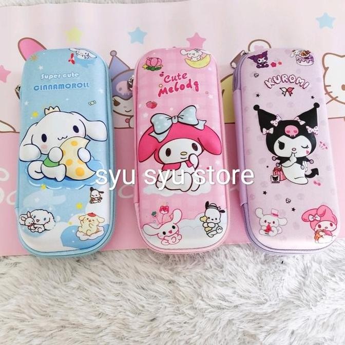 

Terbaru Pencil Case Timbul Sanrio Kuromi Cinnamoroll My Melody - Pouch Lucu Kawaii