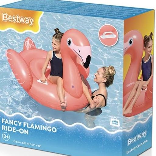 Fancy Flamingo Ride On Floaties Bestway 41525 Pelampung Renang Anak Pink Flamingo