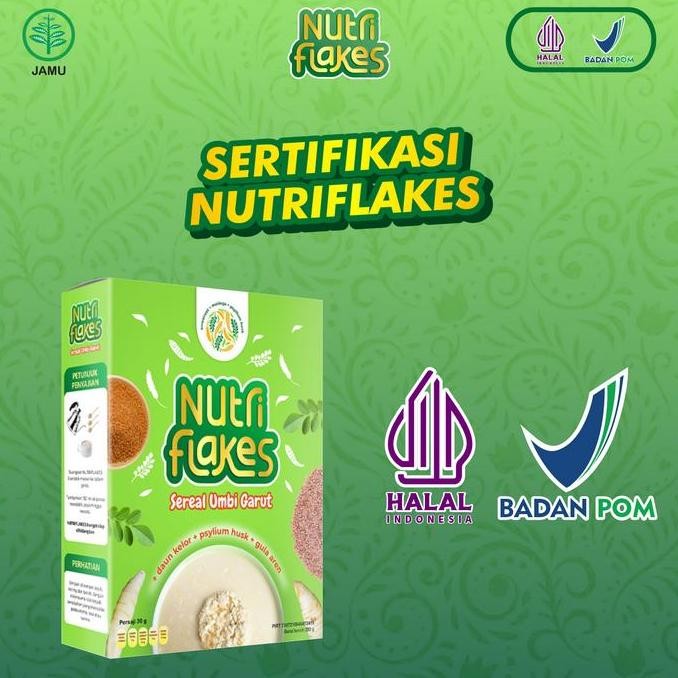 

Nutriflakes 3 Box Sereal Umbi Garut - Redakan Gerd, Maag, Asam Lambung | Original Bpom Asli