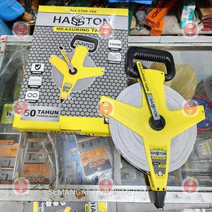 METERAN GULUNG FIBER KAIN ROLL TAPE MEASURE 100M 100 M METER HASSTON
