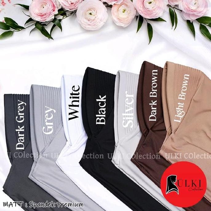 ULKICOLLECTION PAKET USAHA 5 PCS HIJAB SPORT  PET TEBAL HIJAB SEKOLAH SPANDEX  BERGO PANJANG PINK VA